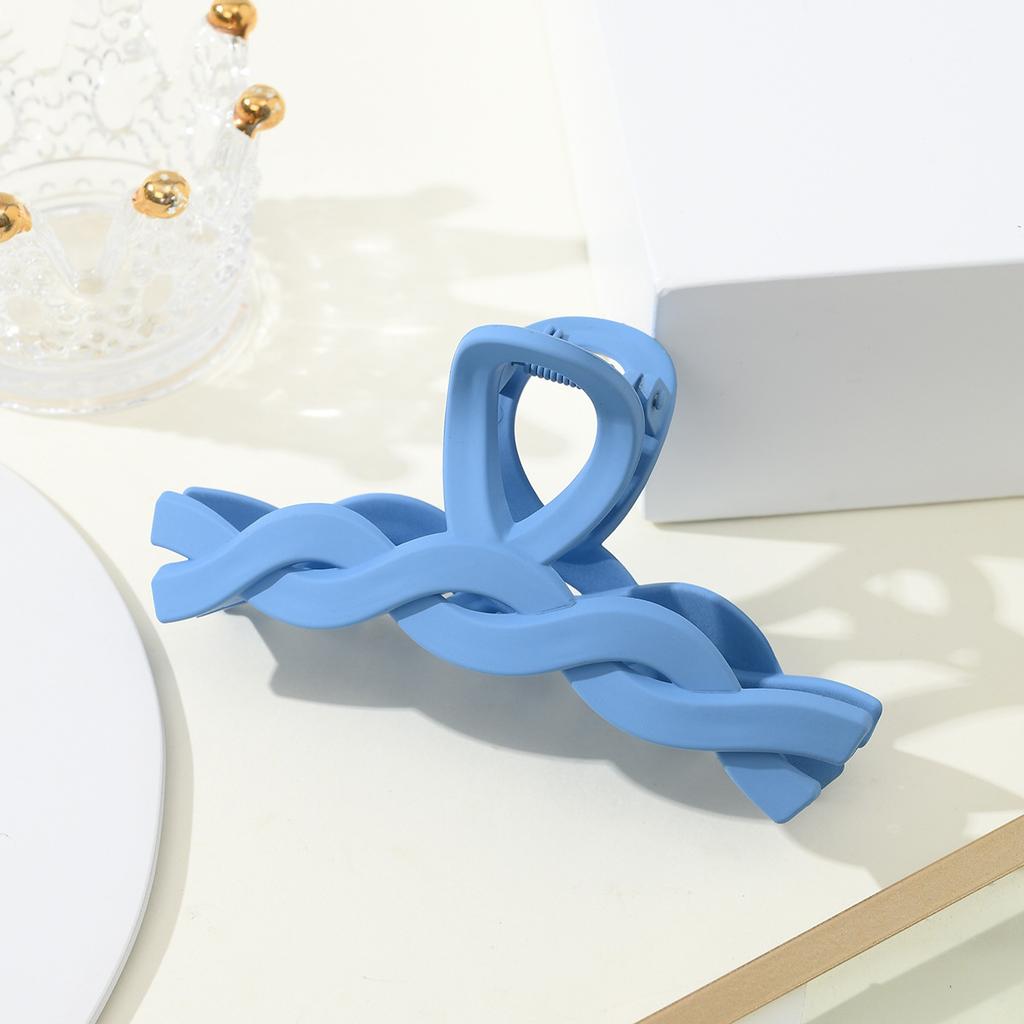 1 Stück blauer Damen-Haarclip Haaraccessoire modischer und einfacher Haarclip Haiklammer Hinterkopf Styling Haarclip