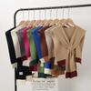 Sunscreen Knitted Shawl Patchwork Blouse Shoulder Fake Collar All-match Solid Color Scarf  Daily