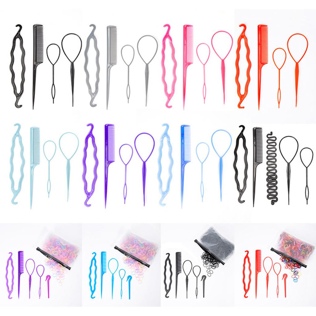 French Braid Tool Loop Rat Tail Comb Pin Tail Braiding Combs for Women Hair Styling