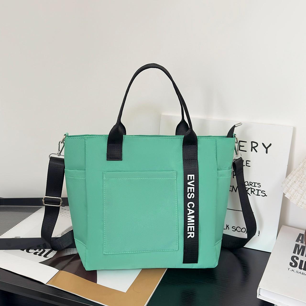 

Простая сумка кроссбоди - Оригинальная студенческая сумка-тоут, Портативная дорожная наплечная сумка для женщин, с несколькими карманами для работы зелёный