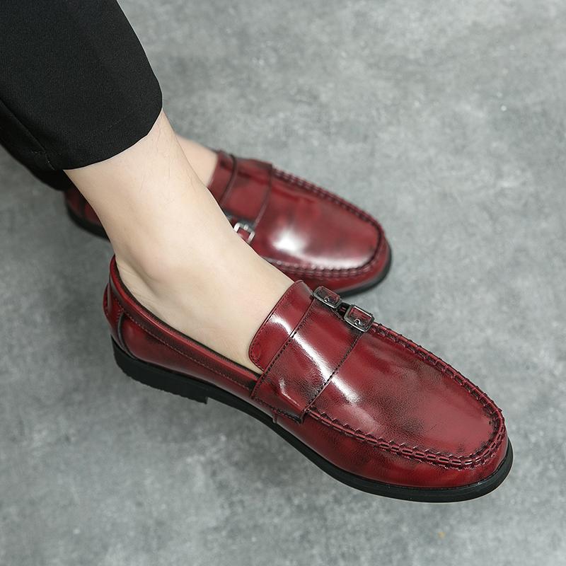 New Men Extravagant DesignHandmade Comfortable High-quality Leather Shoes Non Slip Men Advanced Leisure Driving Loafers