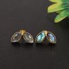 Solid 925 Sterling Silver Labradorite Gemstone Gold Plated Stud Earring Handmade Birthstone Stud Earrings