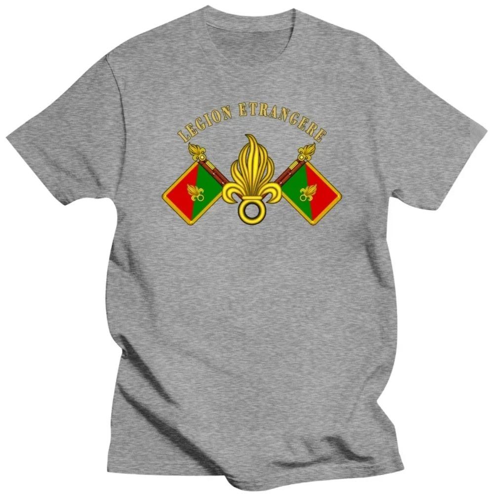 

Legion Etrangere Honneur Fidelite Французский Иностранный легион Мужская футболка с коротким рукавом Повседневная летняя рубашка с круглым вырезом из 100% хлопка XXXXXL серый