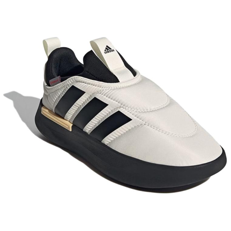 Adidas Adipuff Bequeme Vielseitige Rutschfeste Verschleißfeste Low-Top Freizeitschuhe Unisex Freizeitschuhe Off-White JP7712