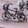 Miniature Bicycles Mini House Furniture Dollhouse Accessory Metal Bike Decorations Supplies Gift 1:12 Scale Black