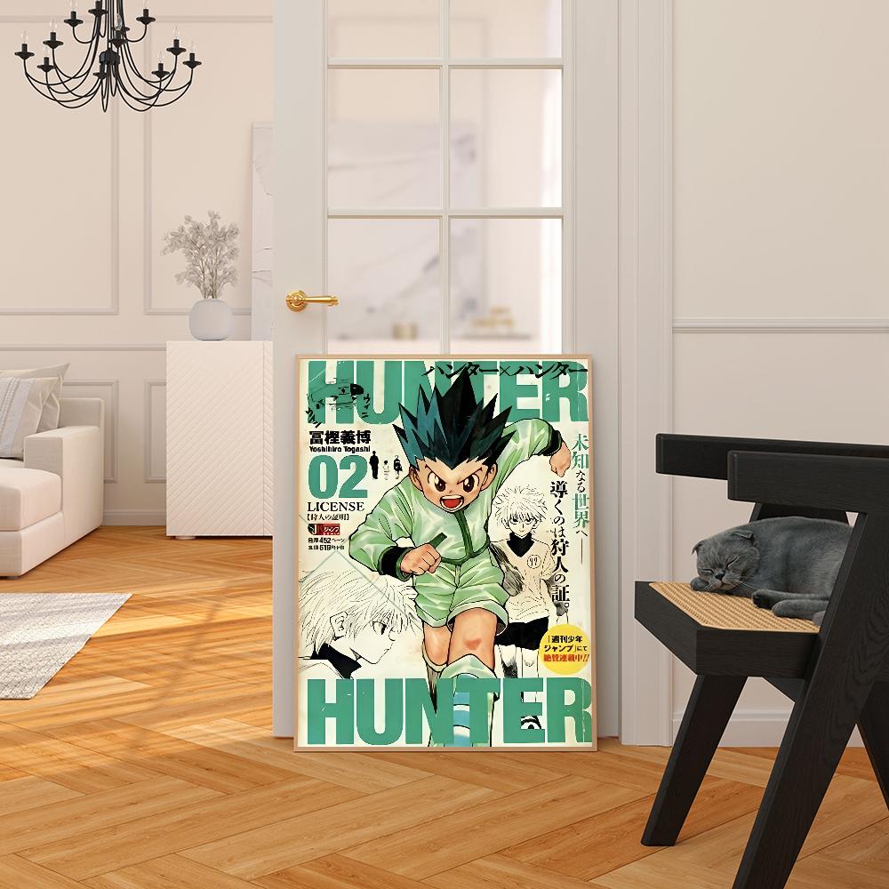 Anime Hunter X Hunter Classic Movie Posters Fancy Wall Sticker for Living Room Bar Decoration Room Wall Decor