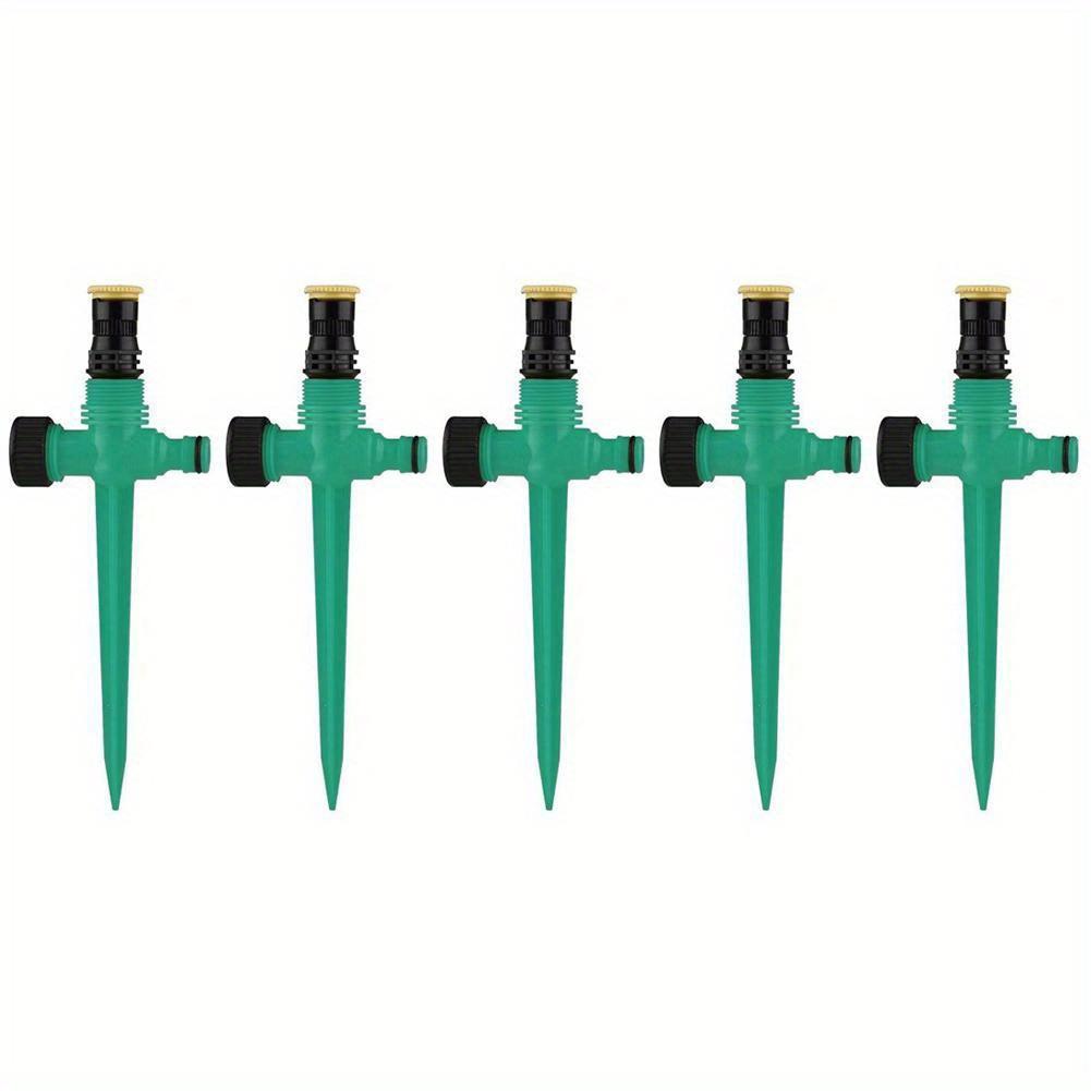 

5 шт. Бытовой дождеватель Оборудование для автоматического полива Поливочный дождеватель Вращение на 360 градусов Устойчивый к коррозии Для сада жёлтый
