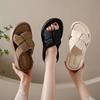 Women's Retro Summer New Fashionable and Beautiful Fairy Style Thick Bottom One Word Sandals with Slippers