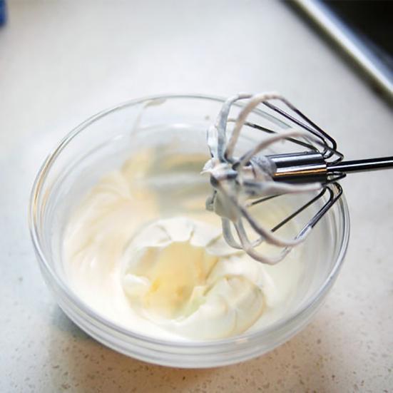 Kitchen Stainless Steel Kitchen Semi-Automatic Egg Beater Whisk Milk Cream Mixer