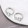 Genuine S925 Sterling Silver Moissanite Diamond Earrings: 18k White Gold-Plated Hoops, Light Luxury Cold Style Studs for Women