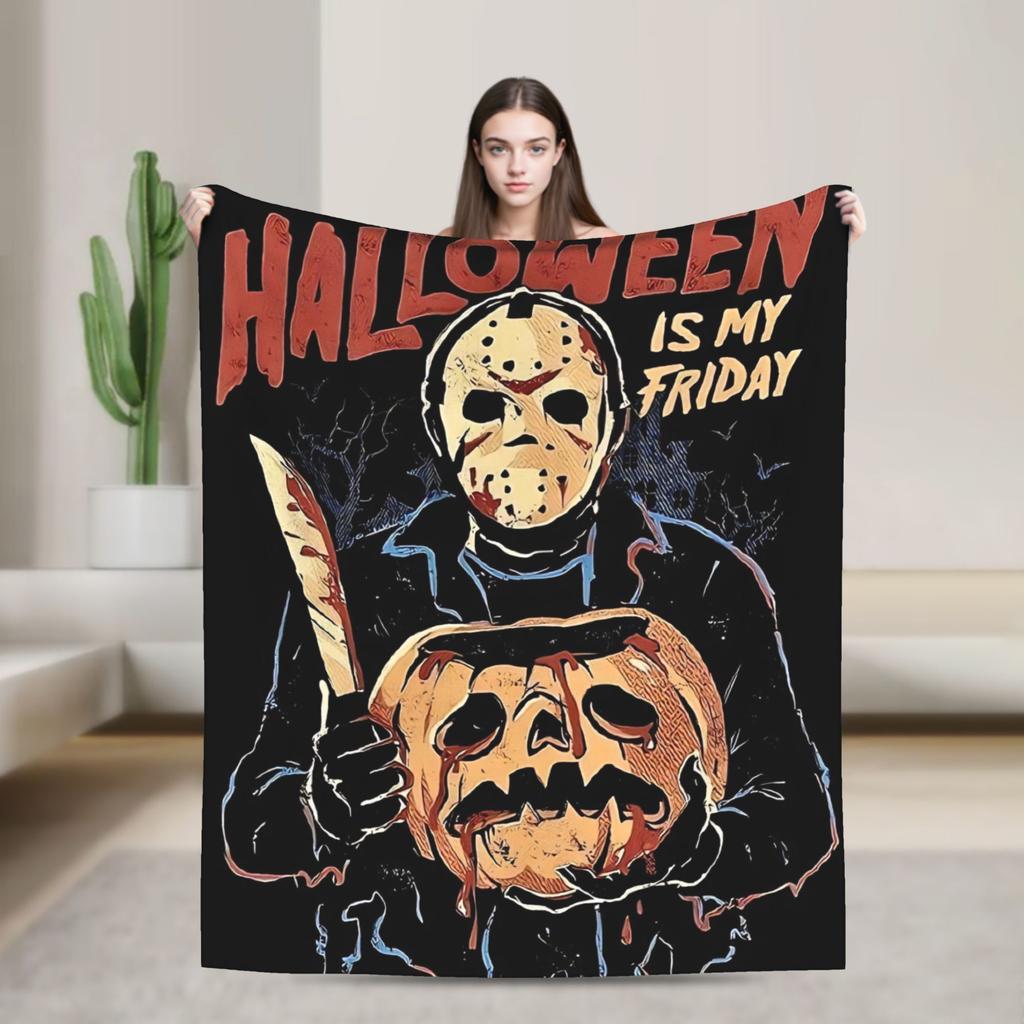 שישי יום שישי ה-13 ג'ייסון וורהיס שמיכה פיקניק פלנל מצעים כיסויים לחוץ חם מותאם אישית DIY איכותי כיסוי מיטה מתנה