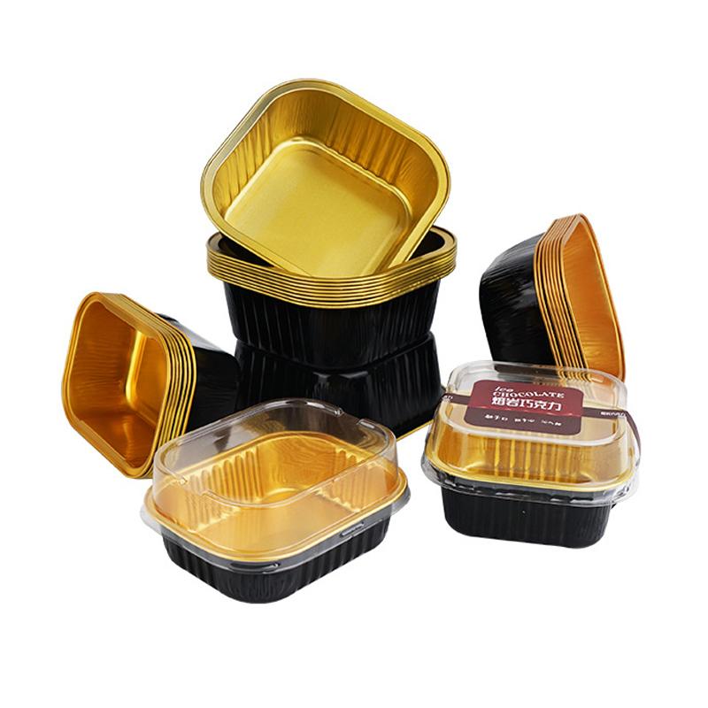 Foil Cupcake Liners Heat Resistant Aluminum Cake Cups With Lid Round Baking Cups With Lids Kitchen Wedding Birthday Party Supply