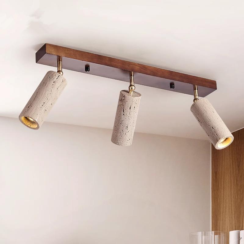 Retro natural cave stone LED ceiling light adjustable spotlight Nordic wabi sabi ceiling light decorative lighting fixtures