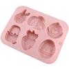 1/4Pcs Chocolate Candy Baking Tool Easter Bunny Egg Shaped Silicone Cake Cookies Mold For Easter Kids Birthday Party Diy Decor