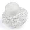 Foldable bow elegant travel bucket hat spring and summer organza straw hat sun protection sun hat women