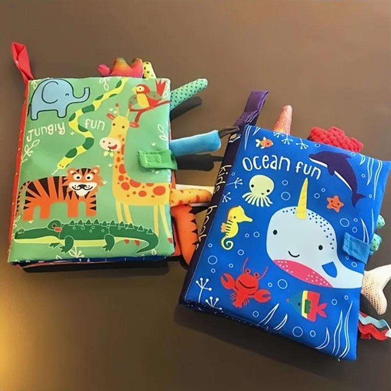 New Baby Rattles Mobiles Toy Soft Animal Cloth Book Newborn Stroller Hanging Bebe Early Learning Educate Baby Toys Kids Gifts
