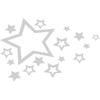 Reflective Bumper Decal Reflective Silver Tone Square A Version of the Stars Reflective Car Sticker Personalized Decoration Vehicle Body or Window
