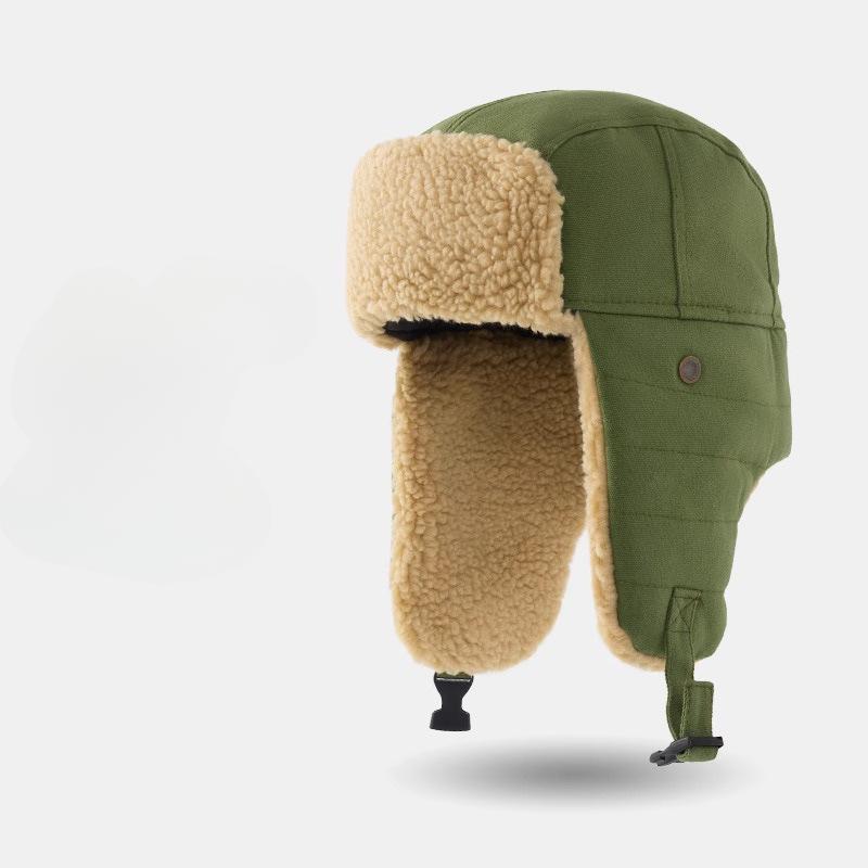 Lei Feng Mütze für Damen und Herren, Winter, Retro, trendig, für das Reiten von Elektrofahrrädern, Ohrenschutz, warme Baumwollmütze, Pilotenmütze, Motorradmütze