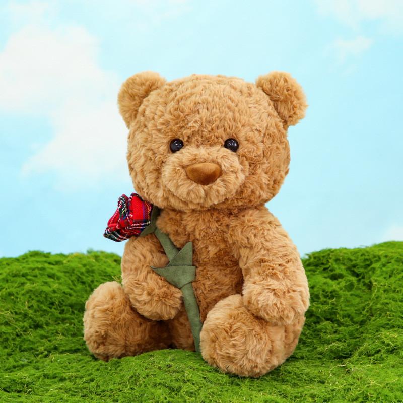 With Bear Teddy Scarf Cake Pajamas Rose Rabbit Plush Toy Kids Decoration Gift