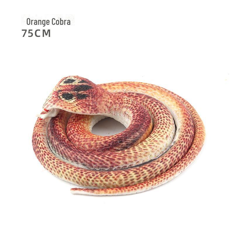75cm Realistic Rubber Snake Toy - Scary, Funny, Creative Fake Animal Model for Children