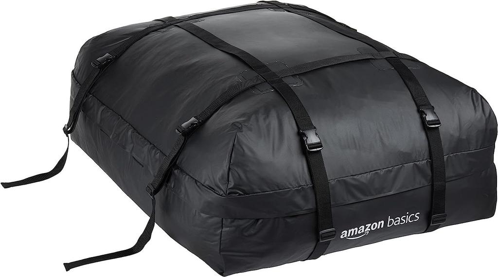 Amazon Basics Camping/Travel Rooftop Cargo Bag, Black, 425L Capacity, Waterproof