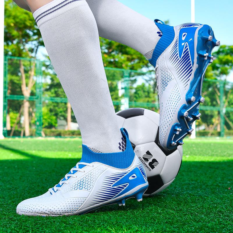 32-47 Copii Pantofi de fotbal pentru bărbați de mărime mare, cu vârf înalt, unghii lungi, pentru exterior, ghete de fotbal anti-alunecare