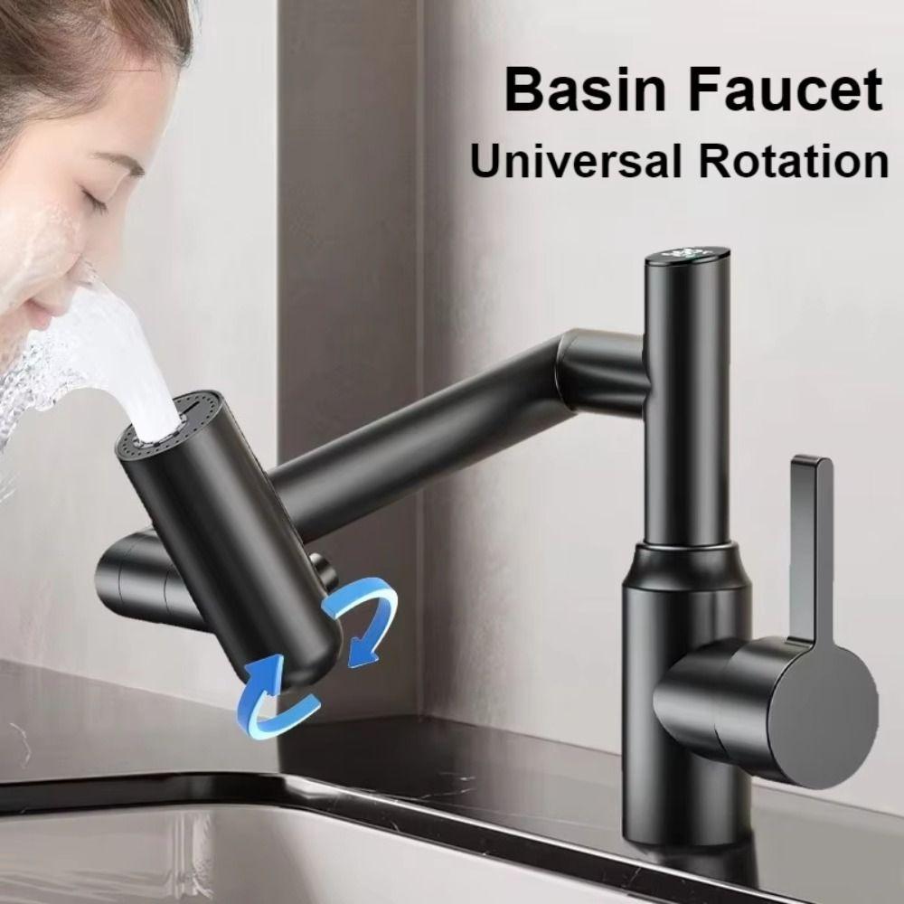 Stainless Steel Mechanical Arm Faucet Multifunctional Washbasin Faucet Kitchen Use