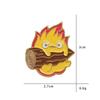 Smaltovaný odznak Calcifer, ohnivý skřítek - Japonská herní kreslená klopová brož