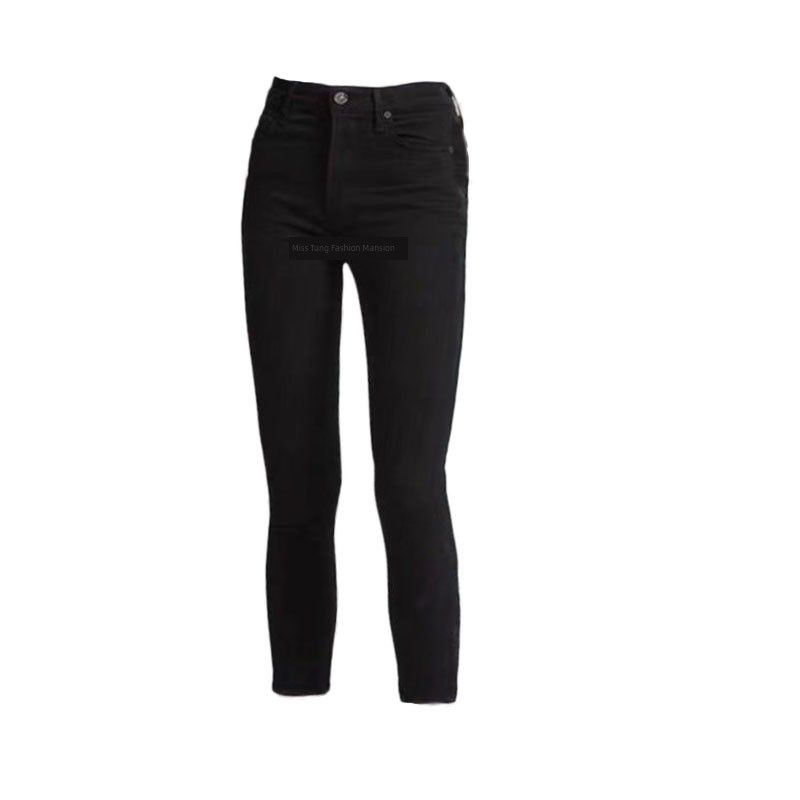 

Fashion 202 Spring & Fall New Arrival COH Black Easiest for Match High Waist Skinny Stretchy Slimming Ninth Skinny Jeans Denim Female Black 25