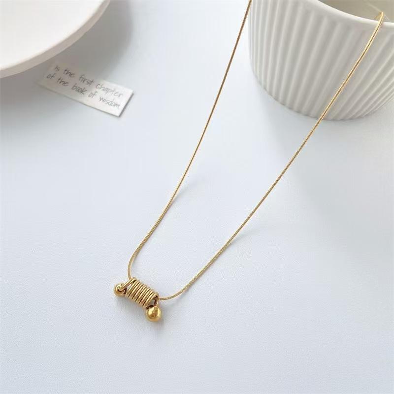 Strukturierte Frühlings-Anhänger-Halskette für Damen, trendig, leichter Luxus, Nische, Hip-Hop, vielseitig