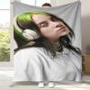 Coperta di Flanella alla Moda della Cantante Stella Billie Eilish, Coperta in Peluche Ultra Morbida e Calda per Casa, Camera da Letto, Letto, Divano, Ufficio, Campeggio