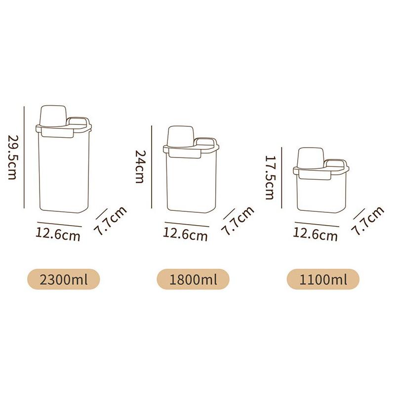 1100/1800/2300 ml nachfüllbarer Waschmittelspender, leerer Tank für Pulverweichmacher, Bleichmittel, Vorratsbehälter mit Etiketten