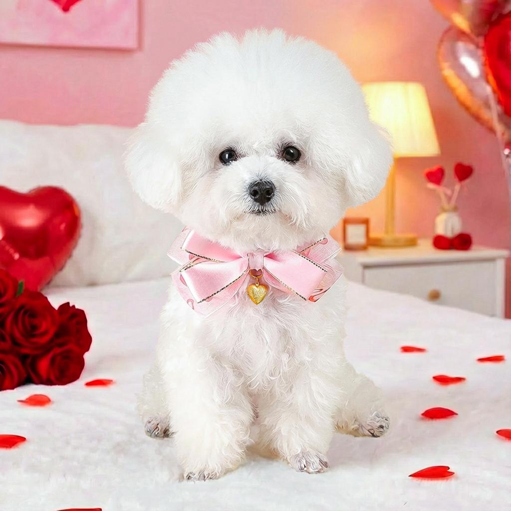2026 Holiday Pet New Accessories Snood Cute Puppy Kitten Accessories Valentine's Day Bow Collar
