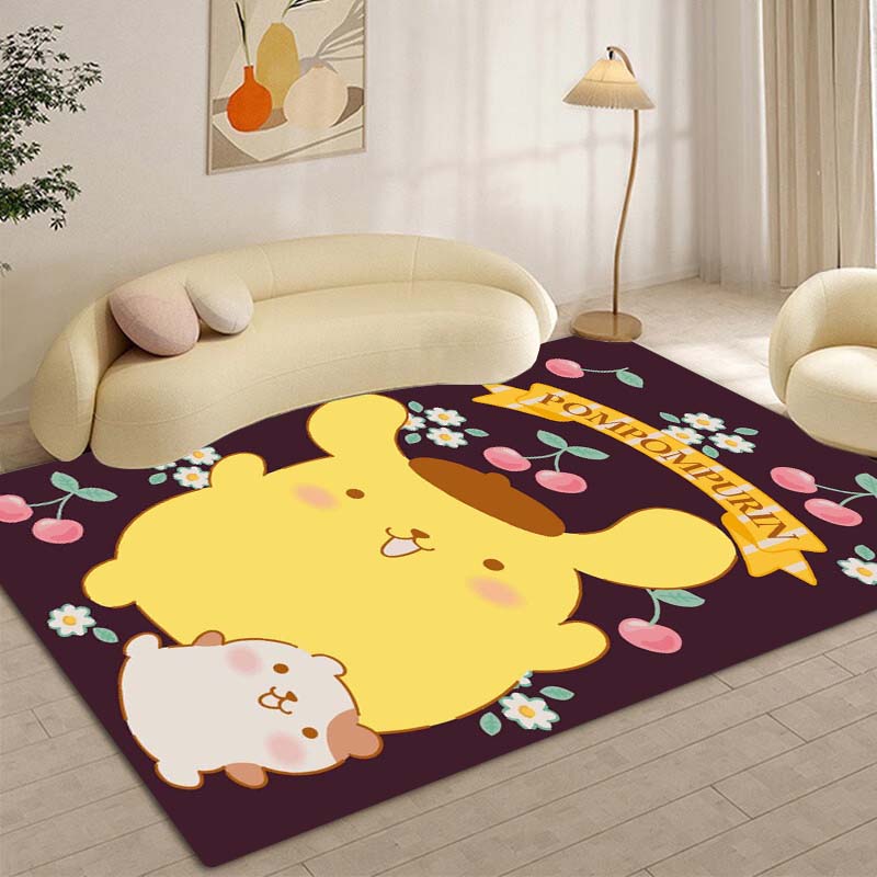 New Pom Pom Purin Cartoon Carpet for Bedroom, Living Room, Home, Sofa Decoration, Children's Play Decoration, Floor Mat Gift