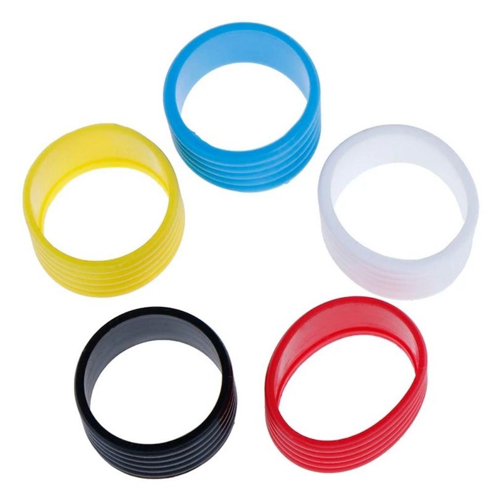 4 Pcs Silicone Rubber Tennis Racket Grip Stretchy Racket Handle Rubber Ring  Universal