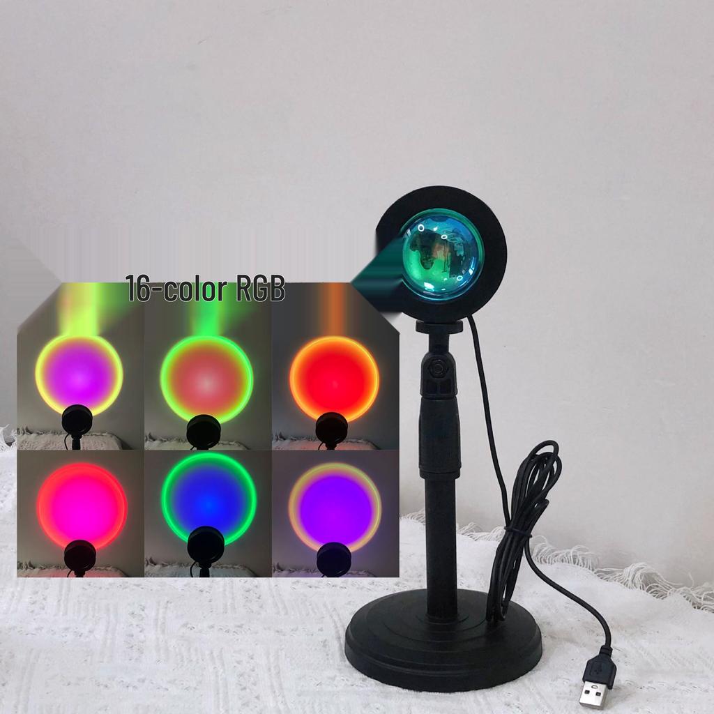 RGB Sunset Projection Lamp – Ocean Dawn Table & Floor Atmosphere Lamp