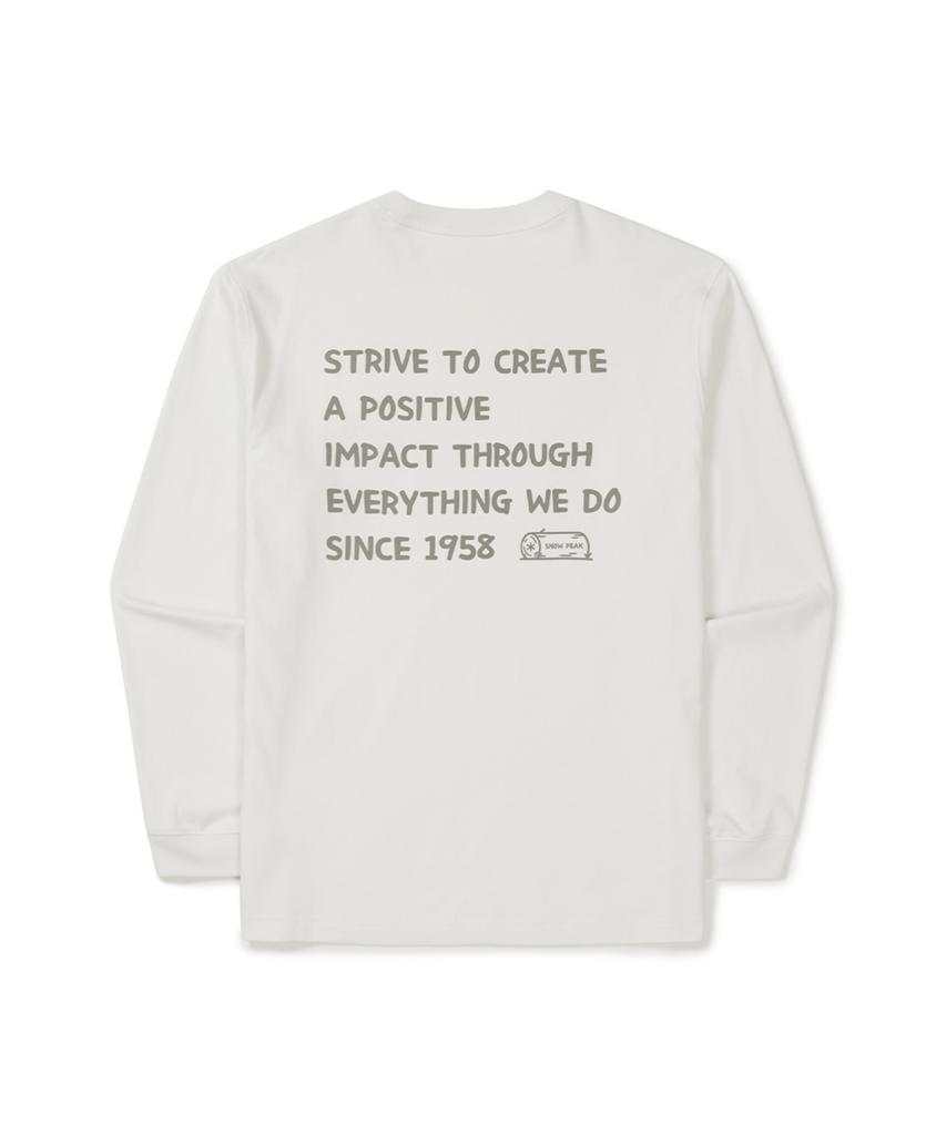 SNOWPEAK APPAREL Aeroheat Lettering Long Sleeve T-Shirt (S25Fuftl24) Off White