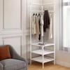 Multifunctional Corner Storage Rack for Clothes and Shoes – Detachable, Wall-Mounted Shelf for Bedroom