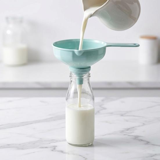 7-in-1 Wide Mouth Funnel Set Kitchen Funnels with Removable Strainer Plastic Wide Mouth Funnel for Filling Bottles Liquid Transfer