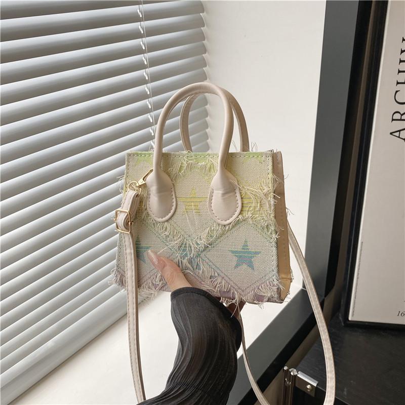 Korean Style Denim Plaid Women's Crossbody Shoulder Bag - Autumn Collection