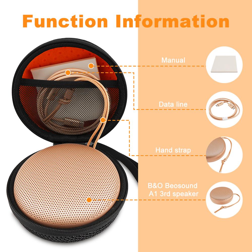 For Beosound 1/2nd Gen/3rd Gen Portable Audio Carrying Bag with Mesh Bag Outdoor Speaker Storage Case Outdoor Travel Carry Case