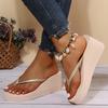 Fashion Women's Summer Beach Wedges Flip-Flops Lightweight Clip Toe Platform Sandals Woman High Heeled Outdoor Slides Orthopedic Shoes