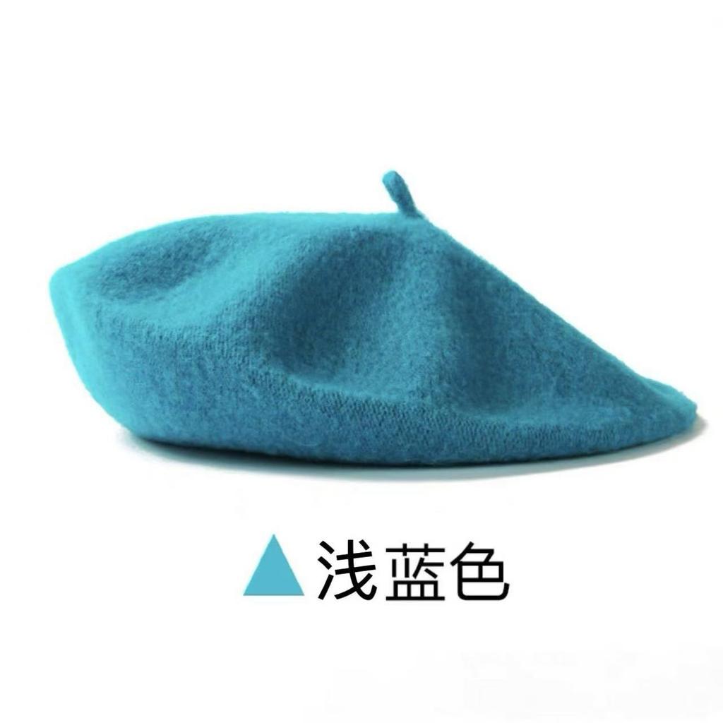 Autumn Winter French Beret Wool Pumpkin hats for women Ladies Female Outdoor Thick Warm Artist Caps Gifts