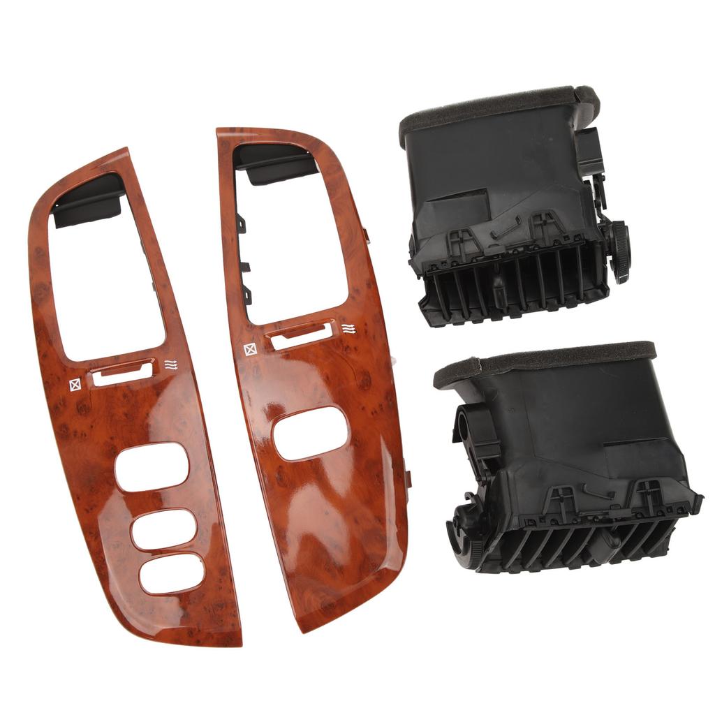 Armaturenbrett Luftausströmer Holzmaserung Armaturenbrett Links Rechts Luftauslass-Set mit Rahmenblende für Land Cruiser