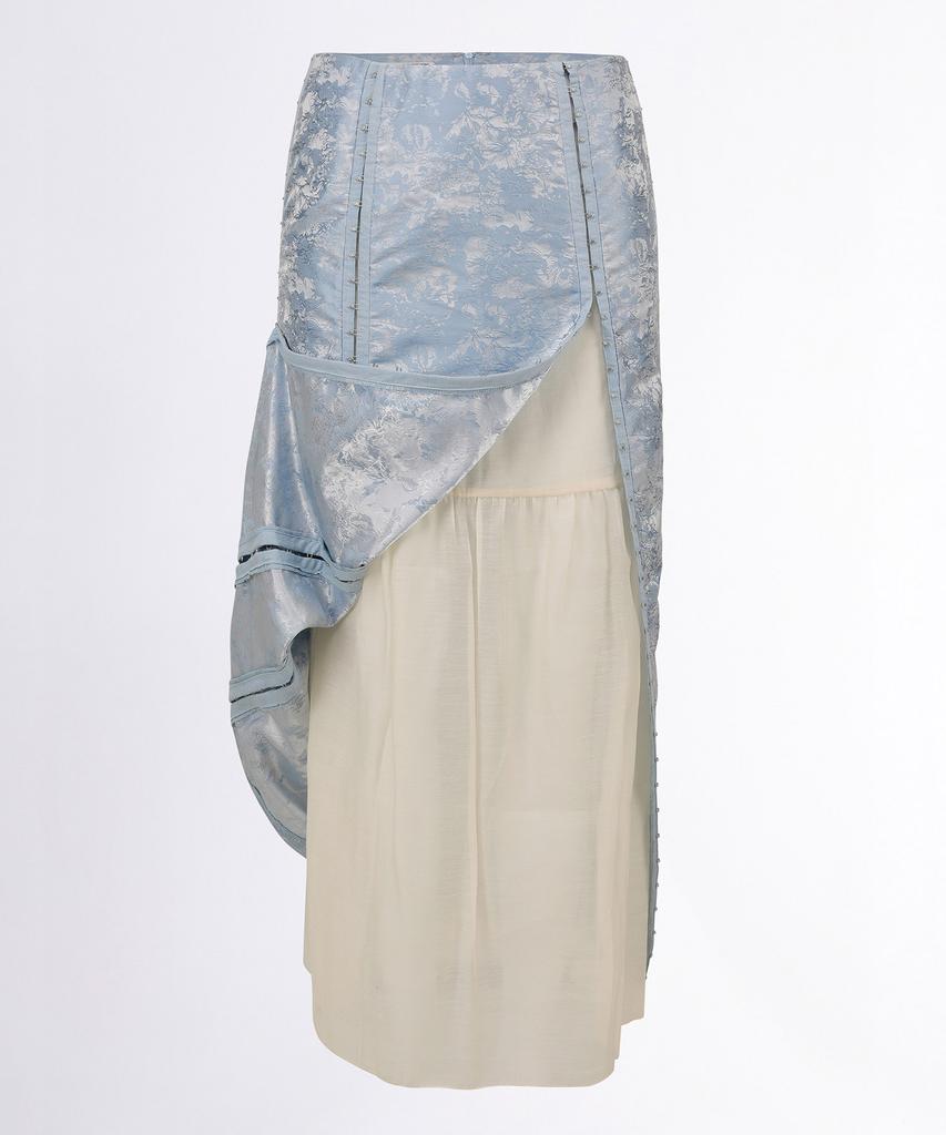 Sculpter Jacquard Layered Skirt Blue