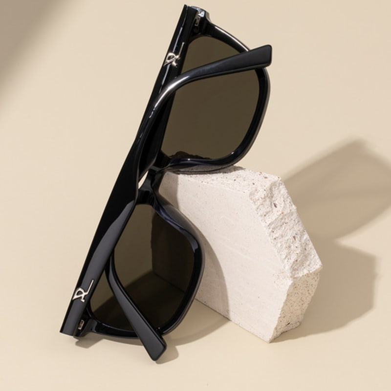 RECLOW RECLOW LAND Acetate RLOGO Sunglasses BLACK