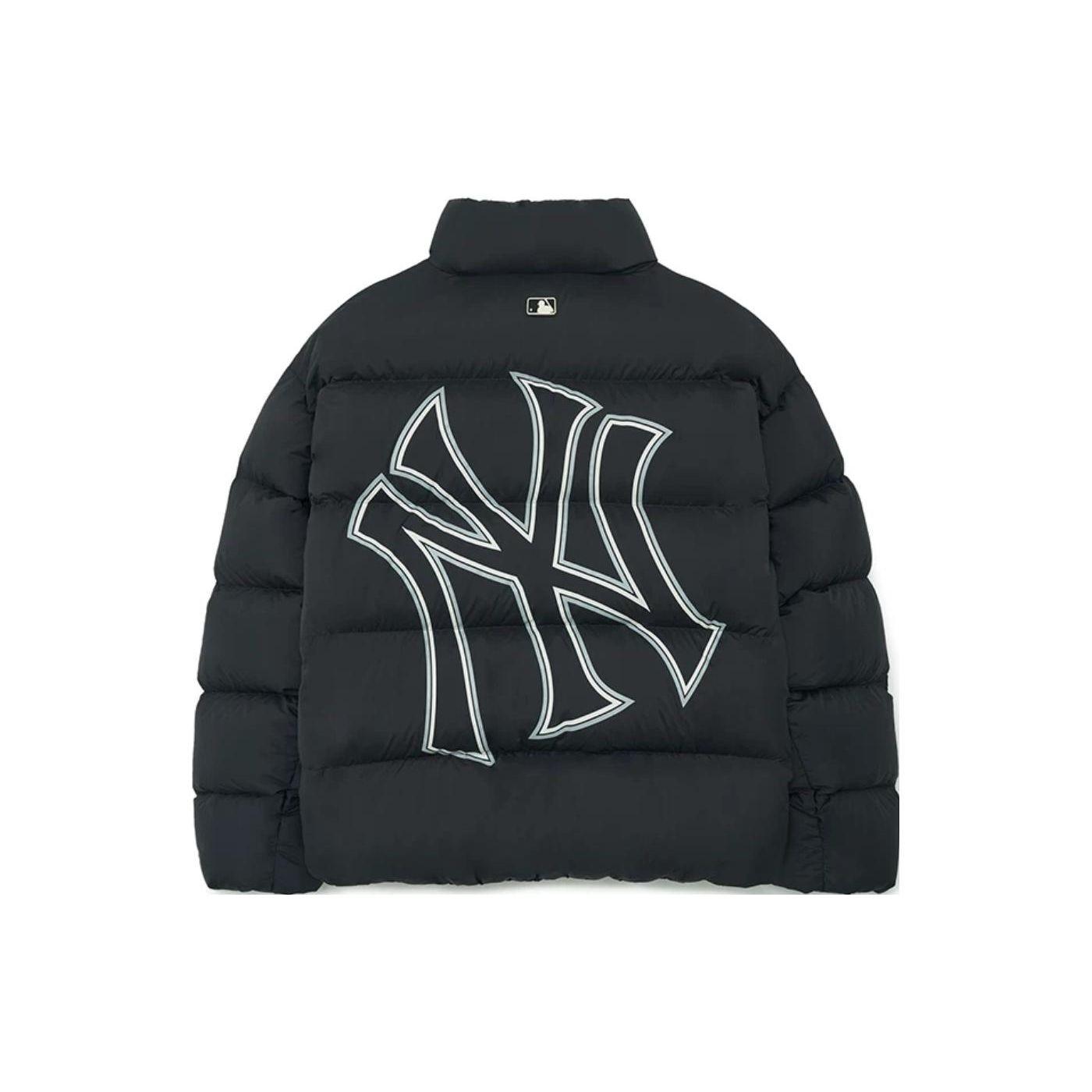 MLB FW23 New York Yankees Rückseite Gel-Druck Ausgeschnittenes Logo Langarm Daunenjacke Unisex Jacke Schwarz 3ADJB0436-50BKS S gray
