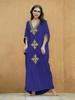 European & American Cotton Gold Thread Embroidered Beach Cover-up Dress