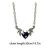 Gothic Heart Devil Wing Pendant Necklaces Love Pendant Chokers Alloy Material Party Jewelry Gift for Women Girlfriends
