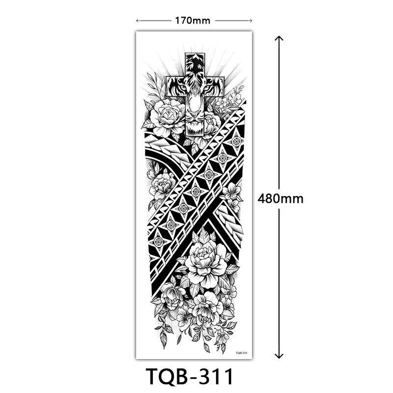 Full Arm Tattoo Sticker, Full Arm Big Picture Tattoo Sticker, Flower Arm Tattoo Sticker Tattoo
